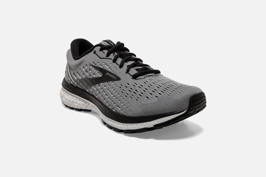 Brooks Ghost 13 Road Running Shoes Mens - Grey/Black - KEABV-3704